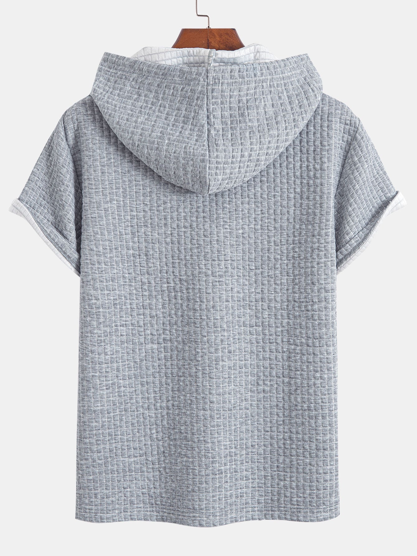 Rocco® | Kangaroo Pocket Waffle Hooded T-Shirt & Shorts - Image 10