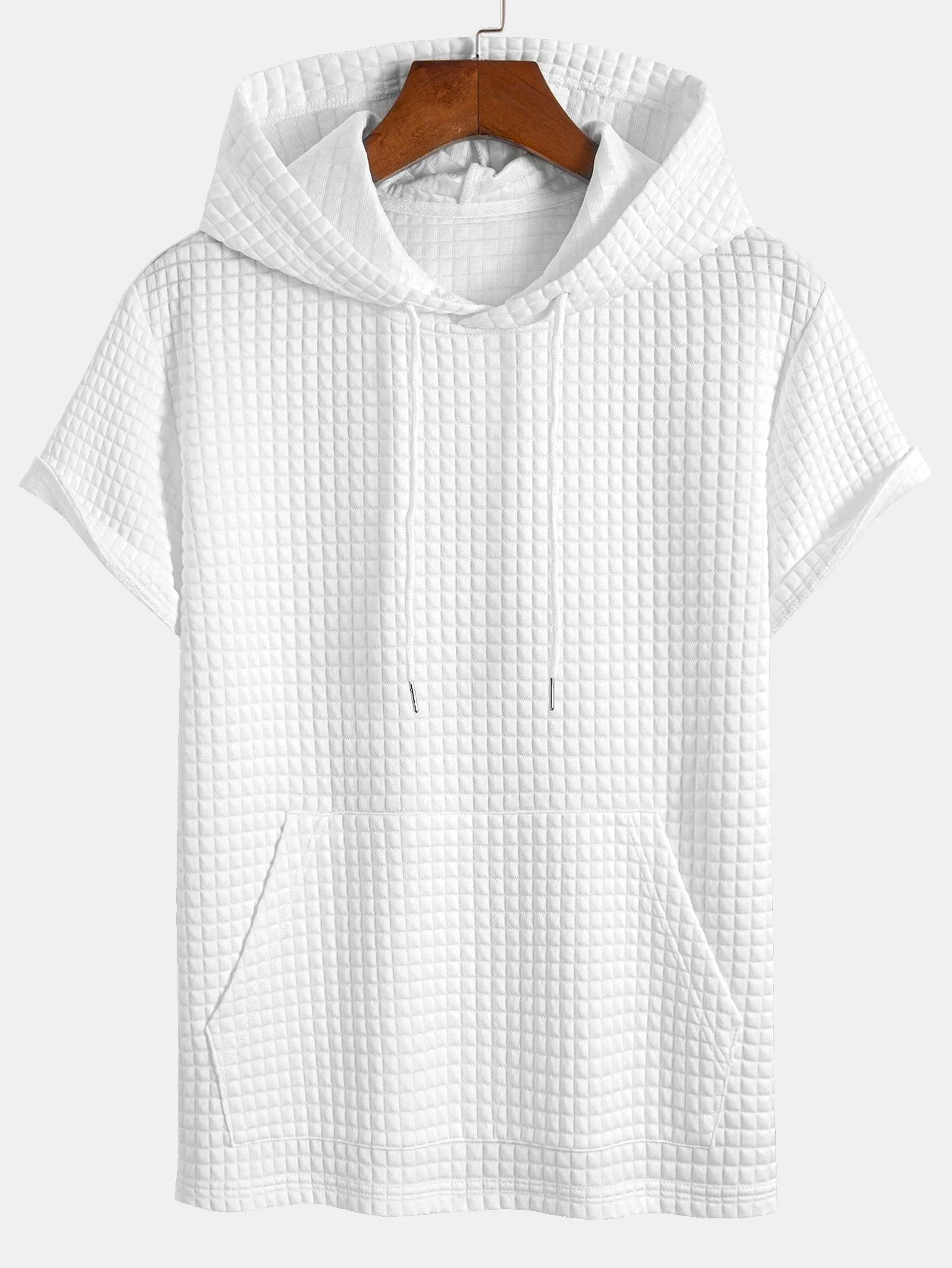 Rocco® | Kangaroo Pocket Waffle Hooded T-Shirt & Shorts - Image 11