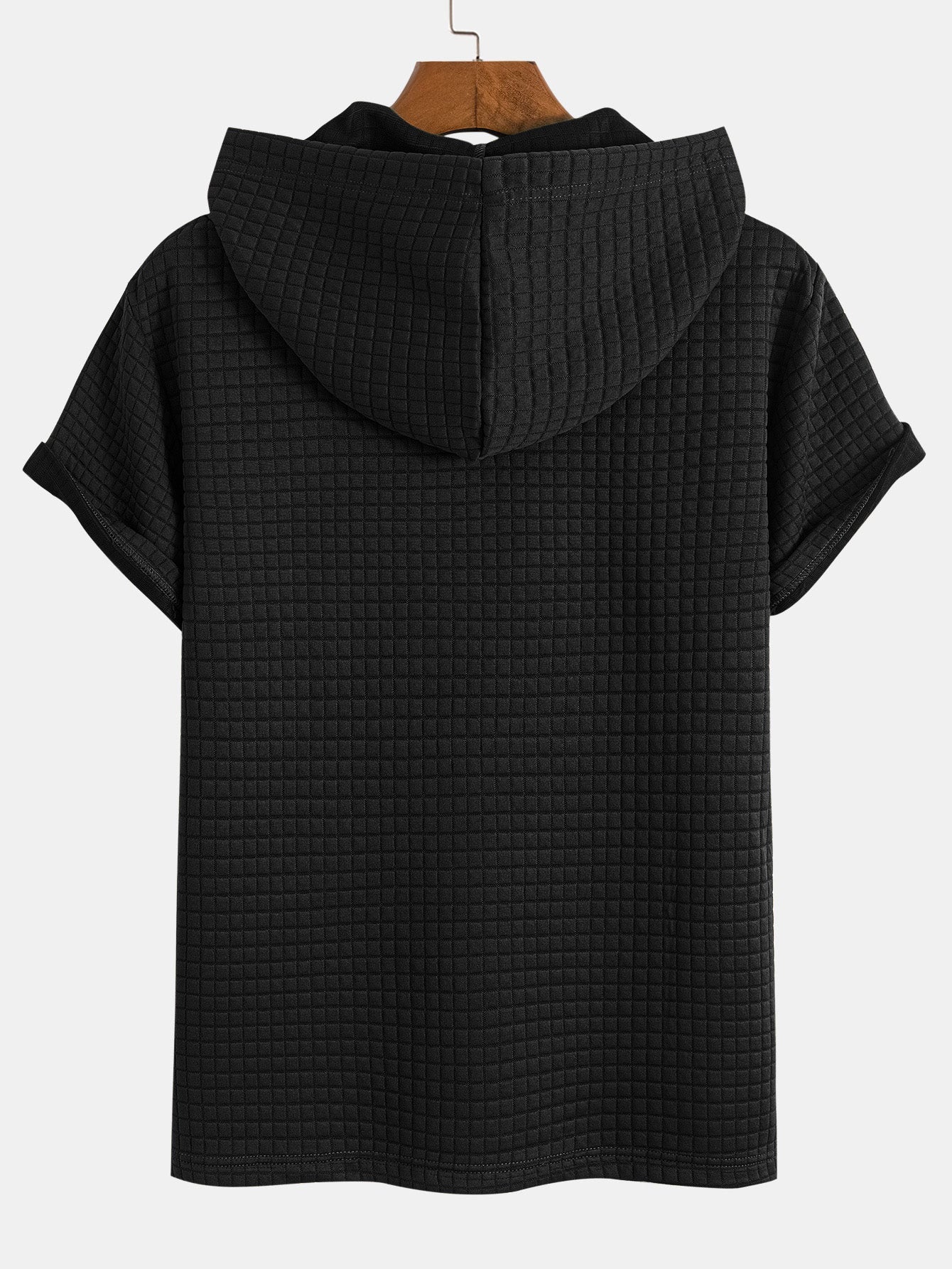 Rocco® | Kangaroo Pocket Waffle Hooded T-Shirt & Shorts - Image 8