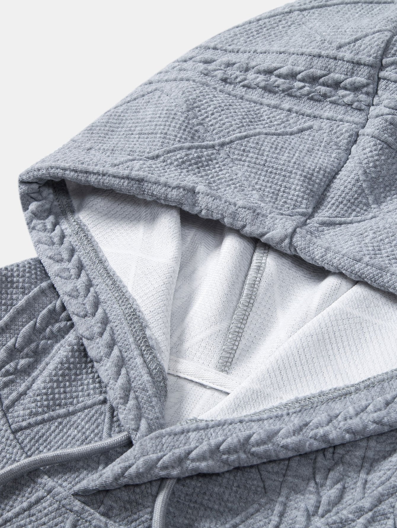 Rocky | Relax Fit Geometric Jacquard Hoodie - Image 3