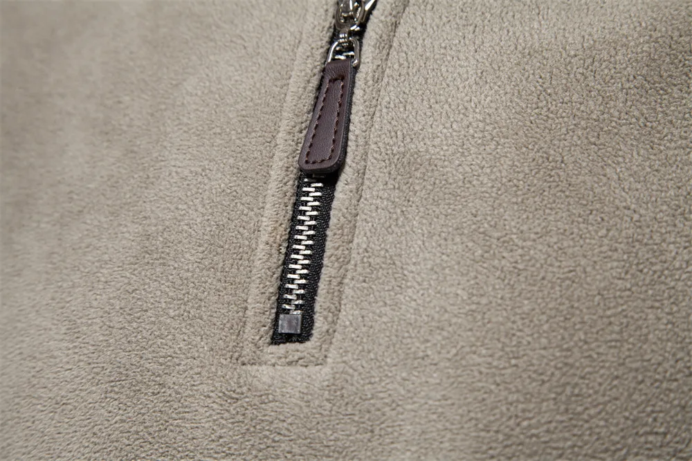 Rodas | Men's fleece pullover with zip - Image 4
