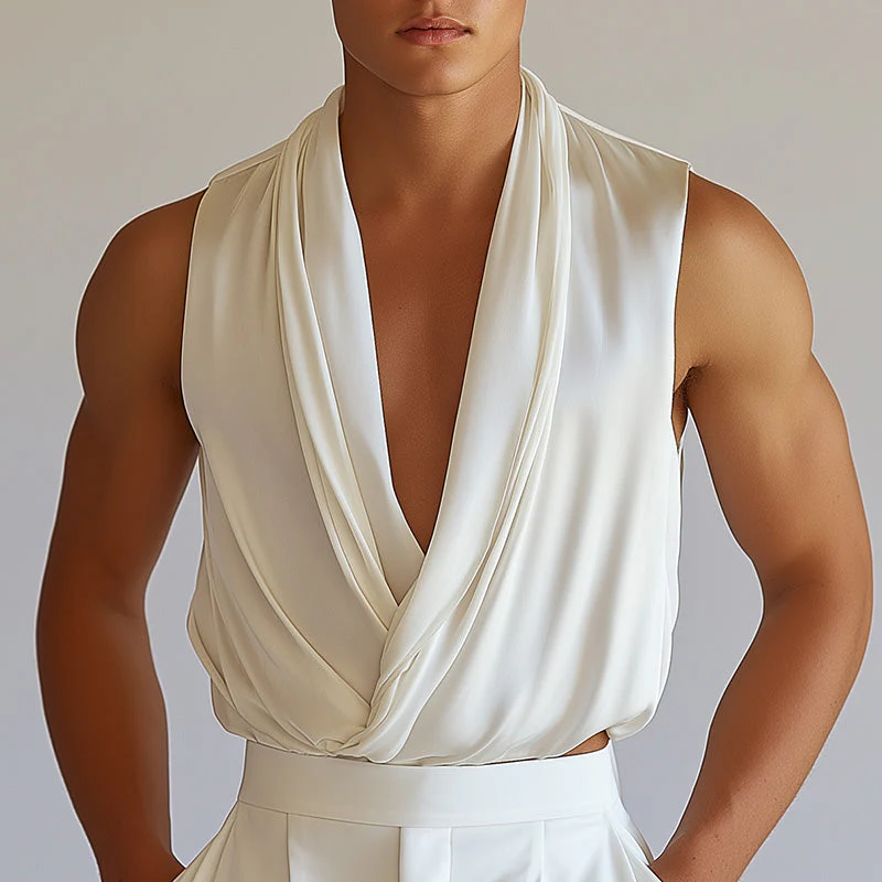 Rodney | Men'S Summer Fashion Classic Retro Imitation Silk Tank Top - Image 2