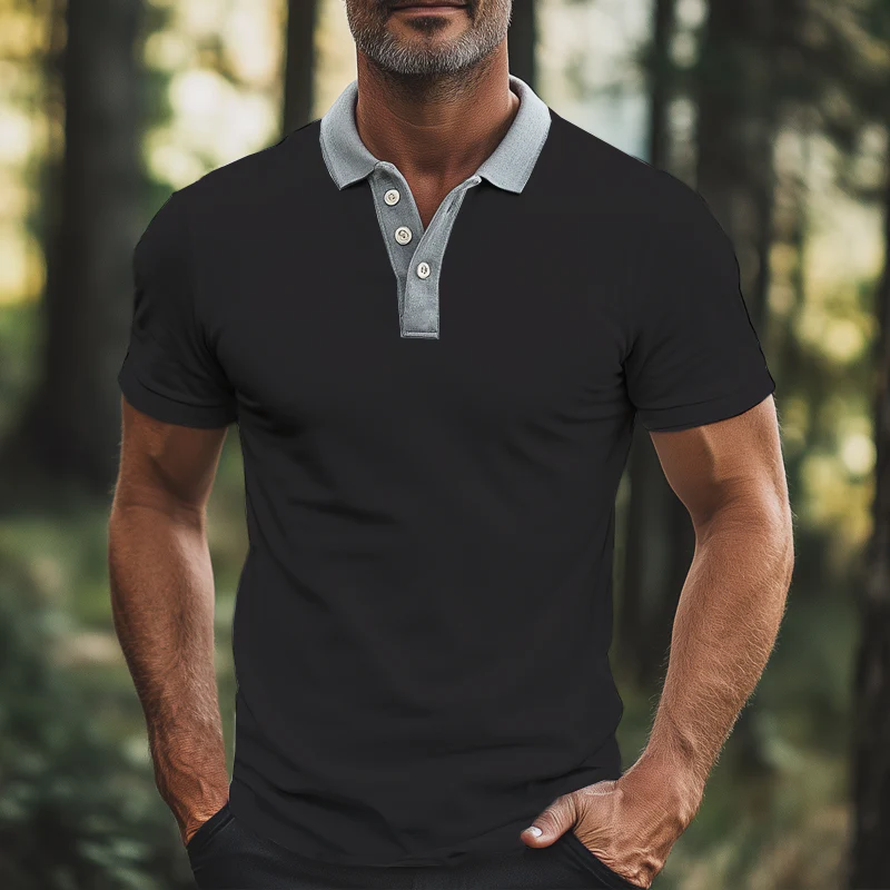 Rodrigo | Men'S Business Colorblock Polo Neck Short Sleeve T-Shirt - Image 3
