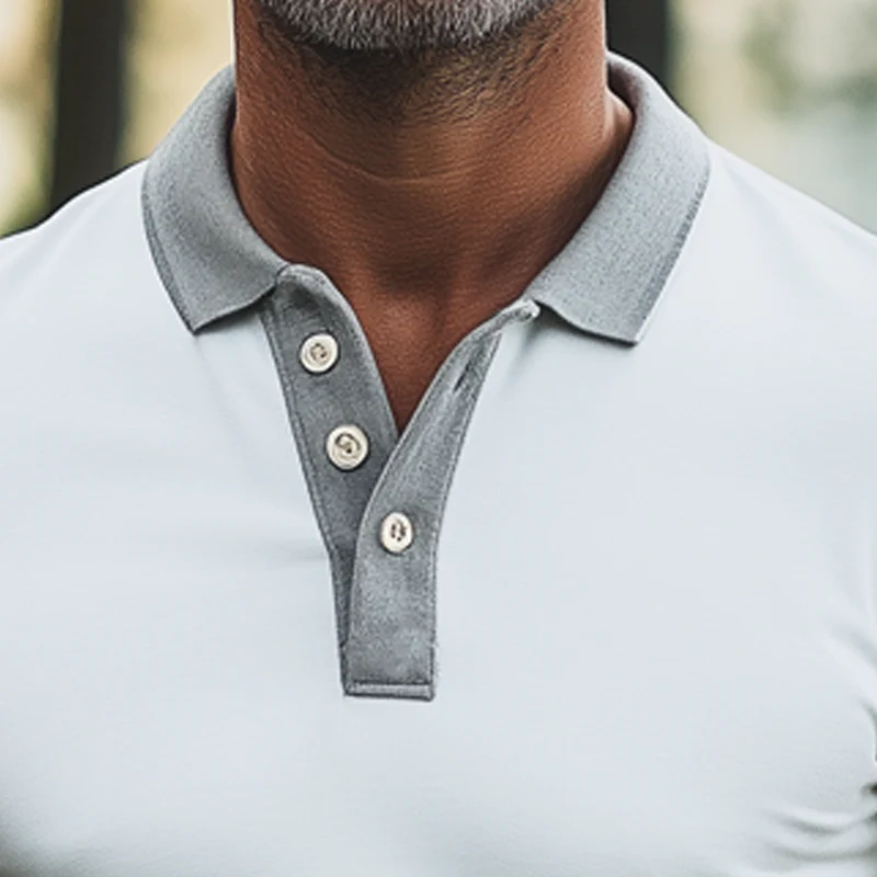 Rodrigo | Men'S Business Colorblock Polo Neck Short Sleeve T-Shirt - Image 4