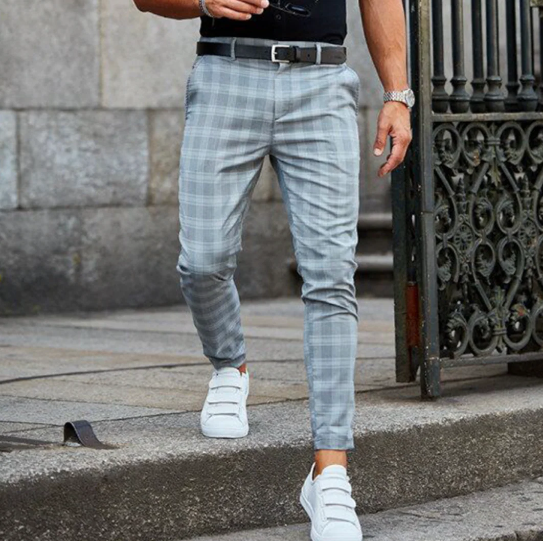 Rogelio® | Checked Slim-Fit Trousers - Image 4