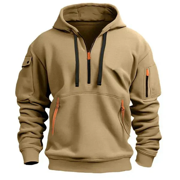 Rogelio® | Men’s Half Zip Hoodies with Zip Pockets - Image 4