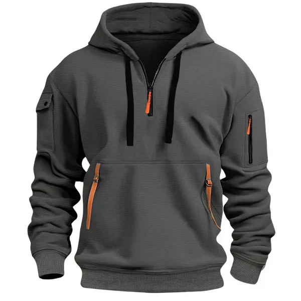 Rogelio® | Men’s Half Zip Hoodies with Zip Pockets - Image 6