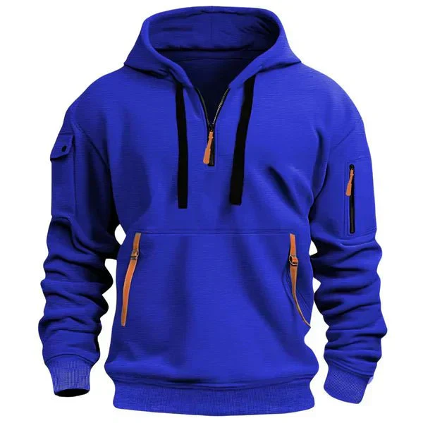 Rogelio® | Men’s Half Zip Hoodies with Zip Pockets - Image 7