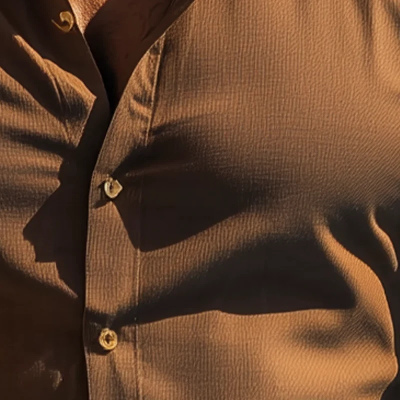 Rogelio | Men'S Basic Solid Color Cotton Blend Long Sleeve Shirt - Image 3