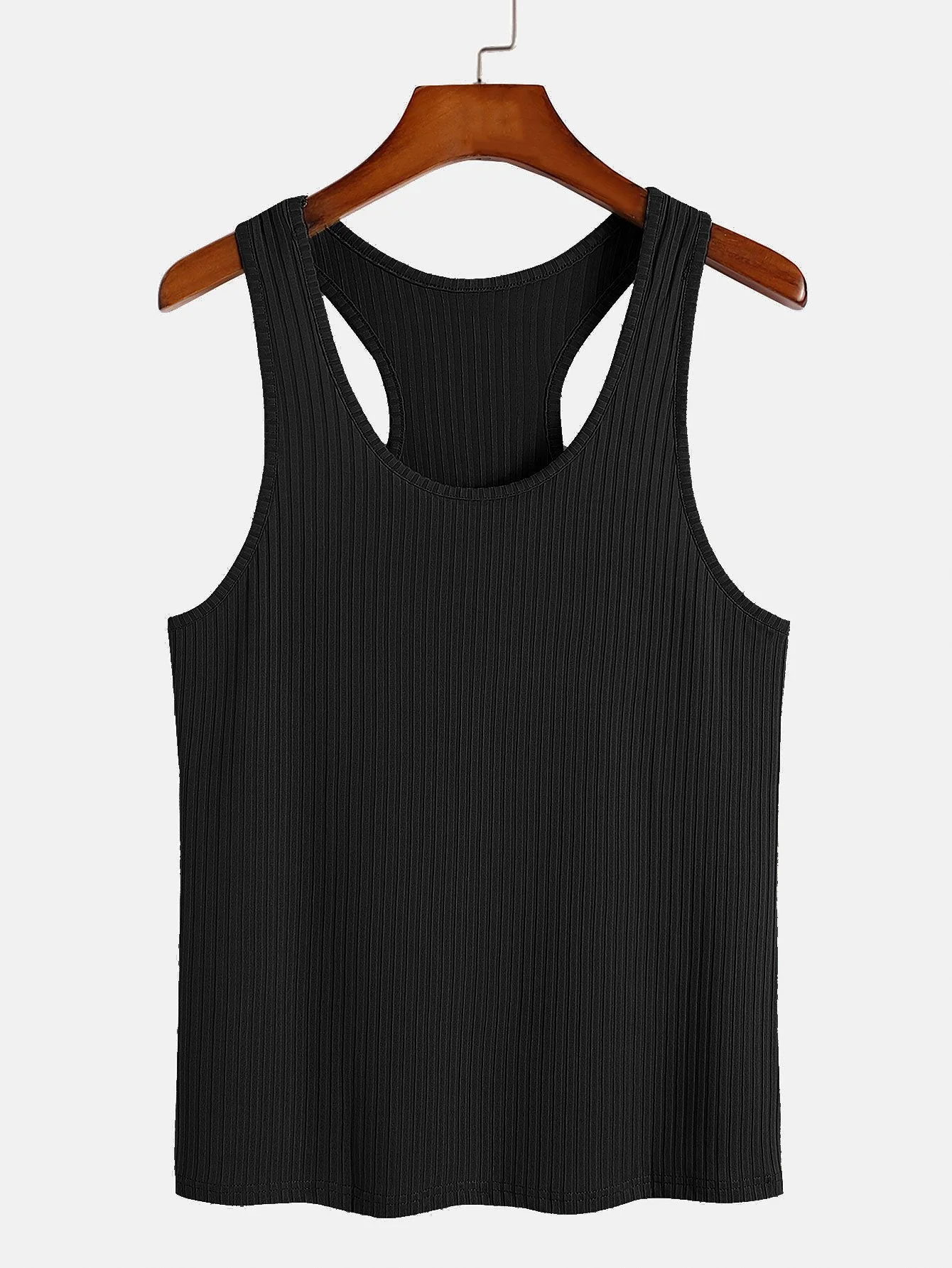 Román® | Basic Slim Ribbed Racer Back Tank - Image 2