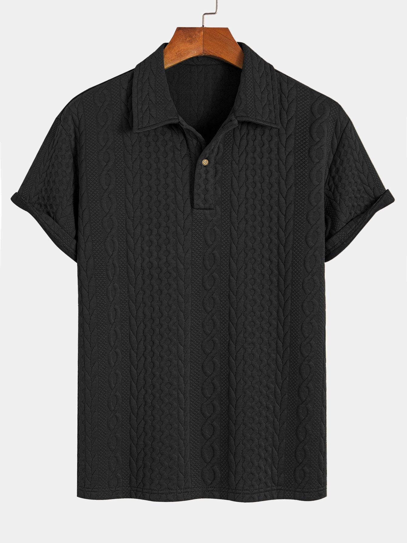 Roman | Twist Textured Jacquard Polo - Image 3