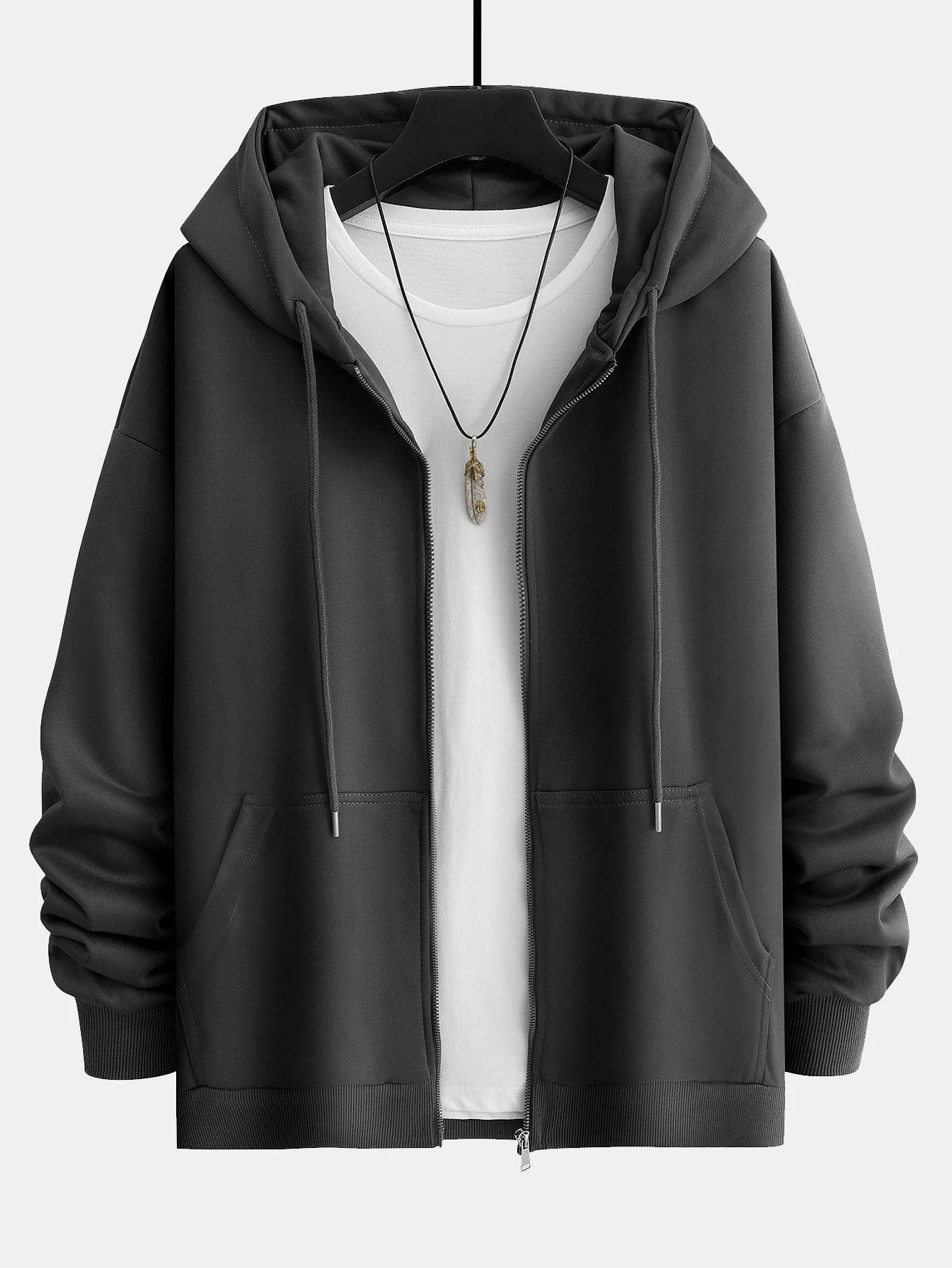 Romeo | Basic Relax Fit Zip Hoodie - Image 10