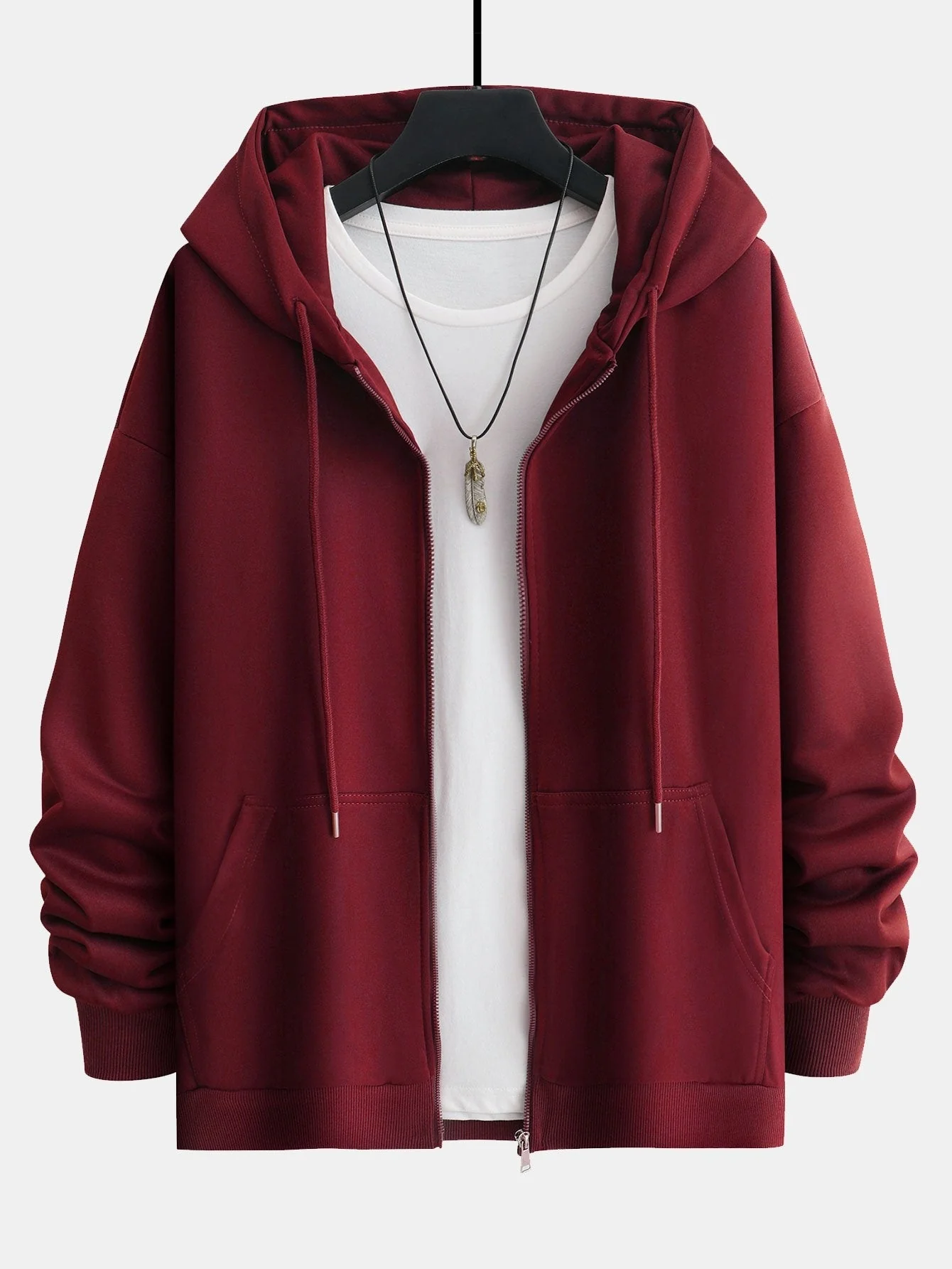 Romeo | Basic Relax Fit Zip Hoodie - Image 11