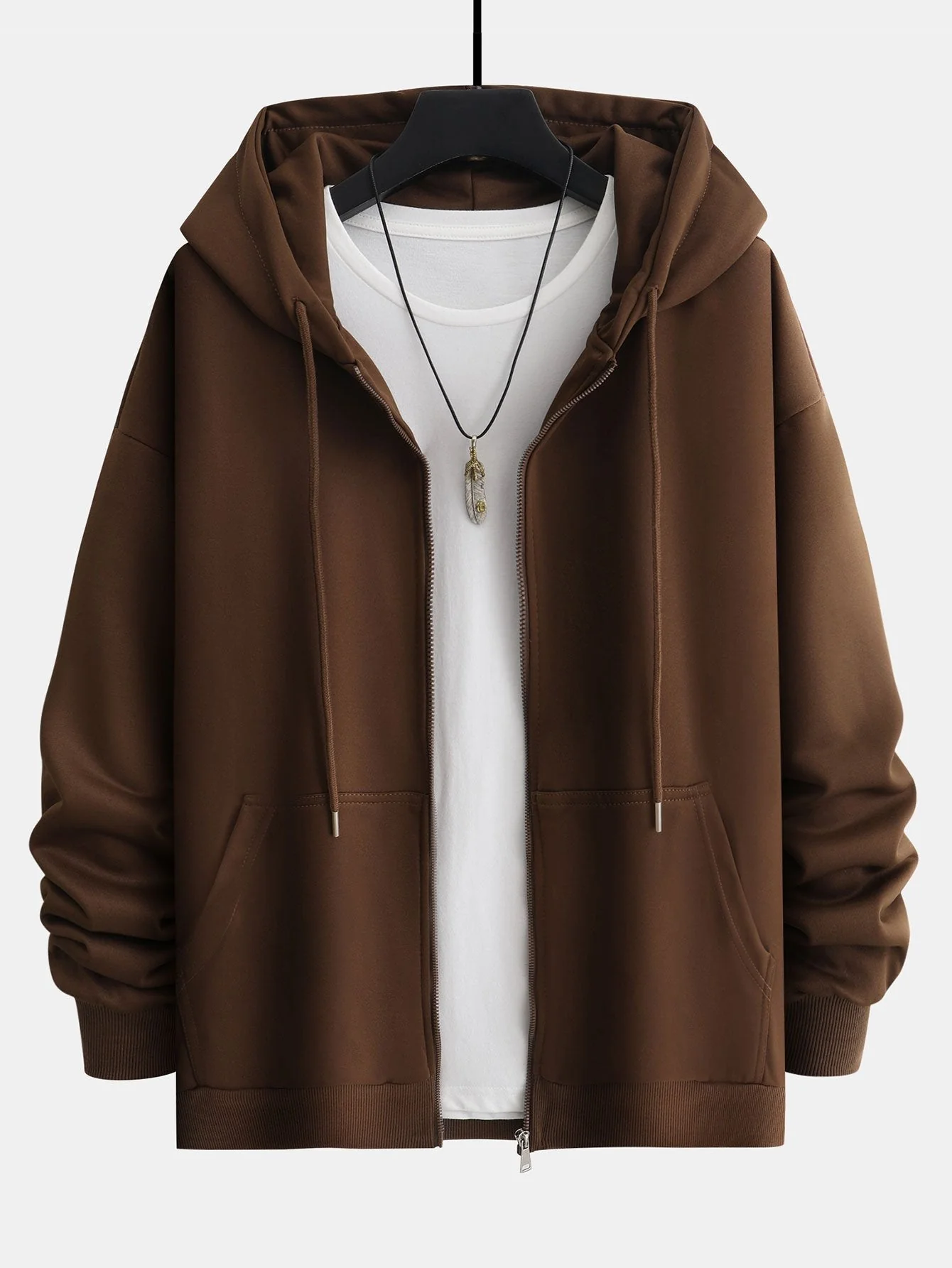 Romeo | Basic Relax Fit Zip Hoodie - Image 6