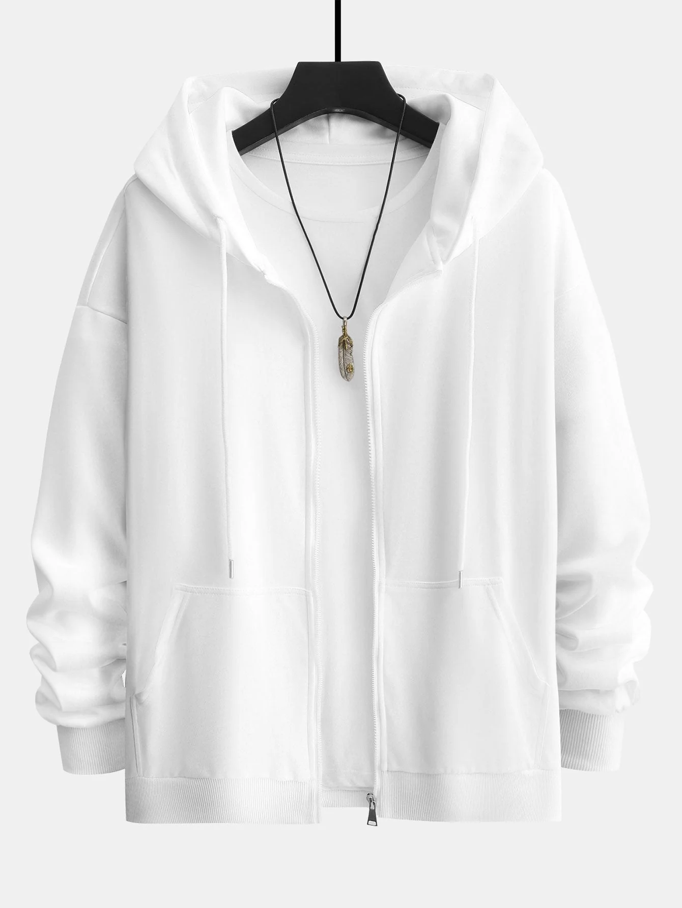 Romeo | Basic Relax Fit Zip Hoodie - Image 7