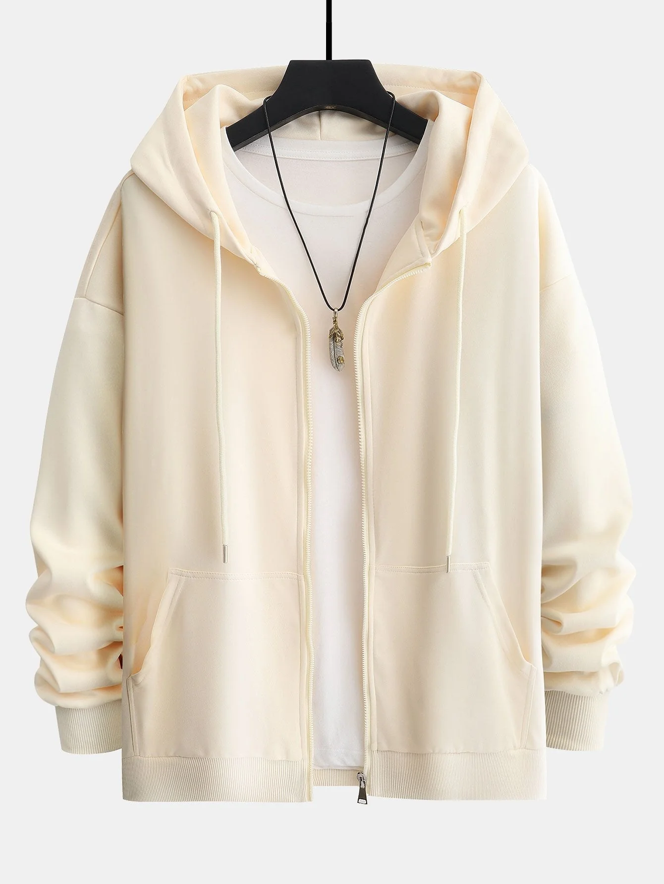 Romeo | Basic Relax Fit Zip Hoodie - Image 8