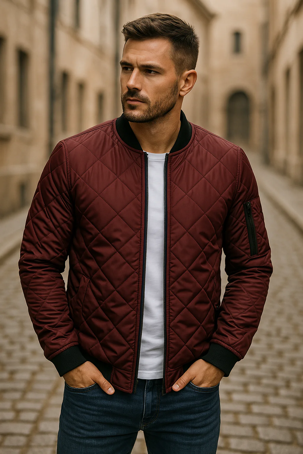 Ronan | Diamond-patterned cotton jacket - Image 2