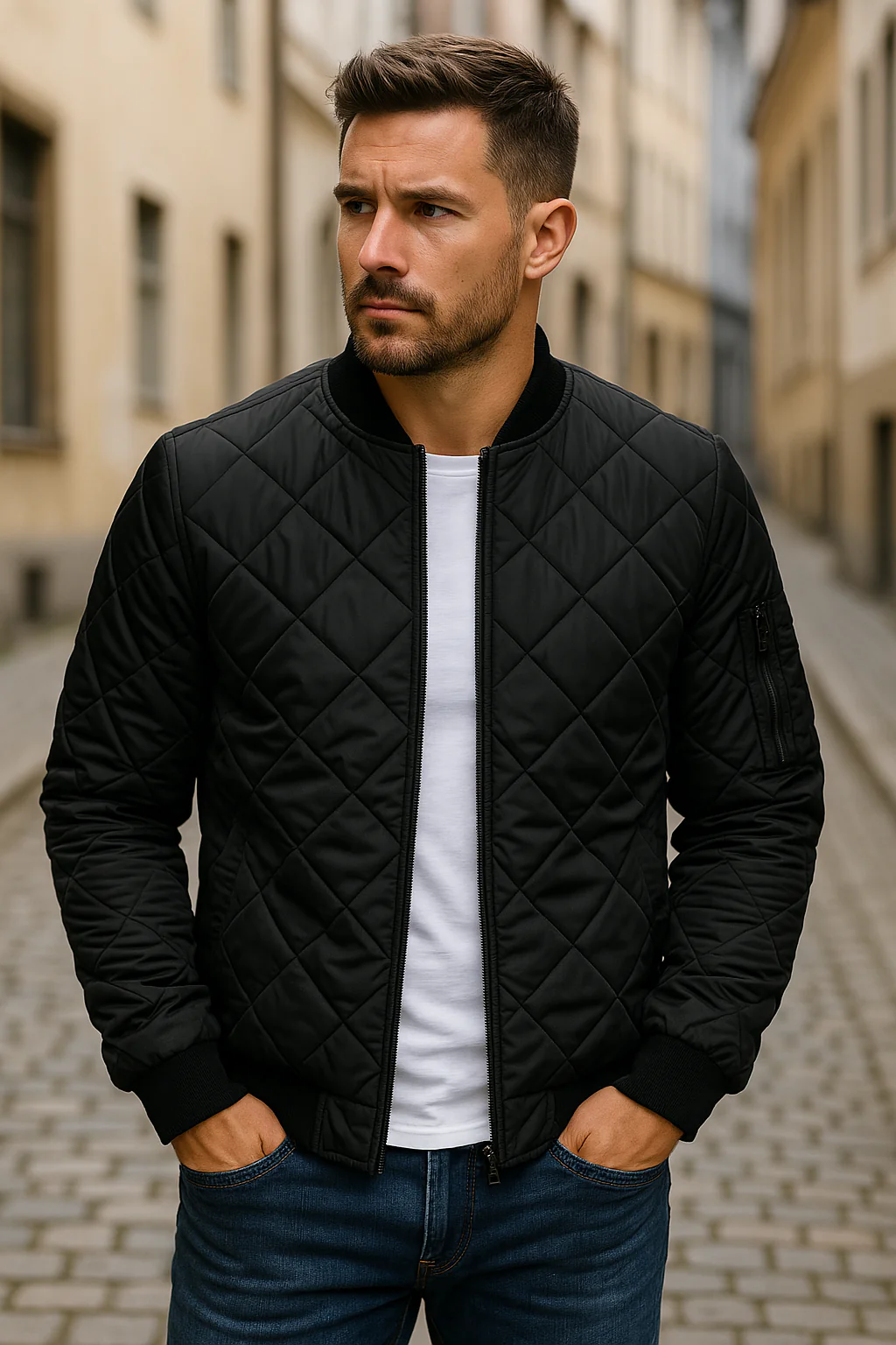 Ronan | Diamond-patterned cotton jacket - Image 4