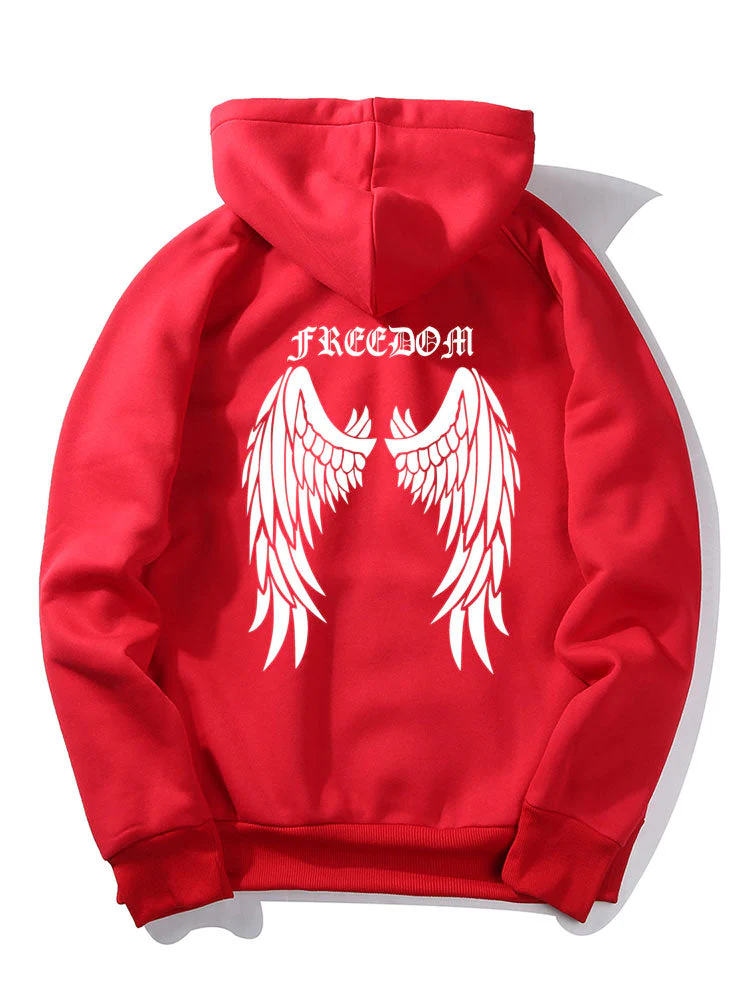 Ronan | Letter Wings Back Print Hoodie - Image 5