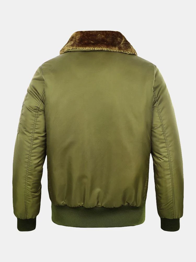 Ronan | Quilted Lined Bomber Jacket With Faux Fur Collar - Image 10
