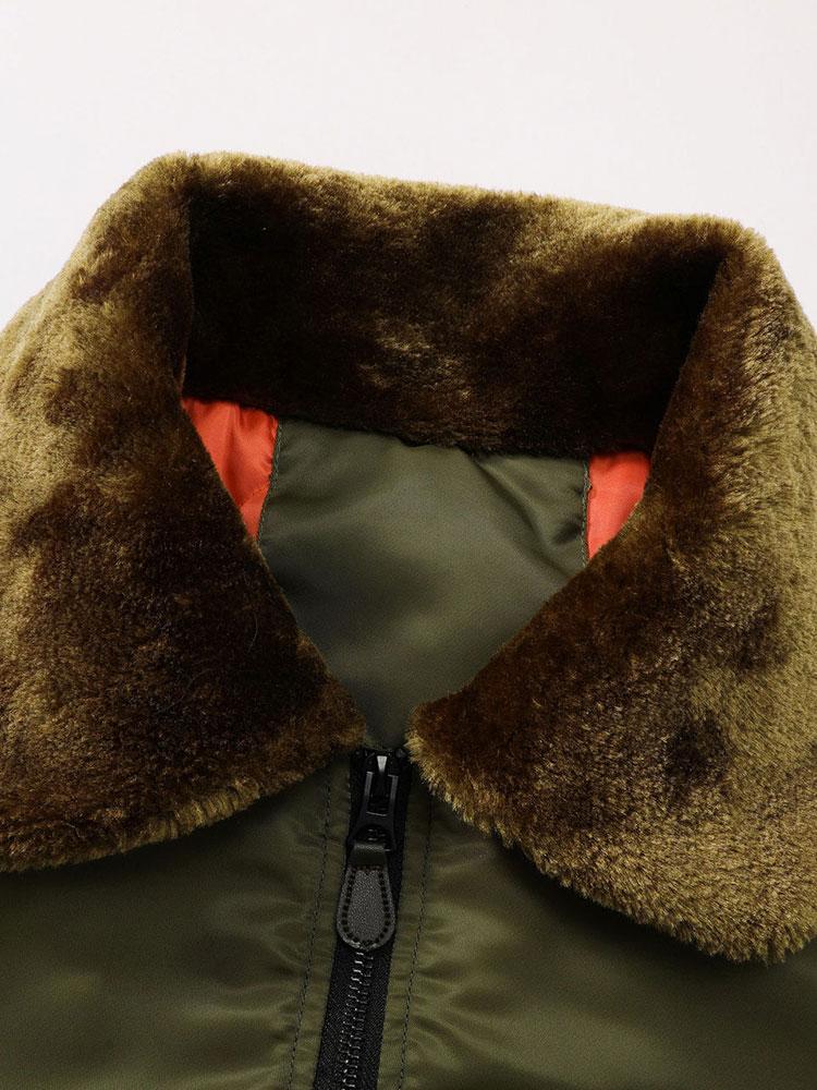 Ronan | Quilted Lined Bomber Jacket With Faux Fur Collar - Image 11