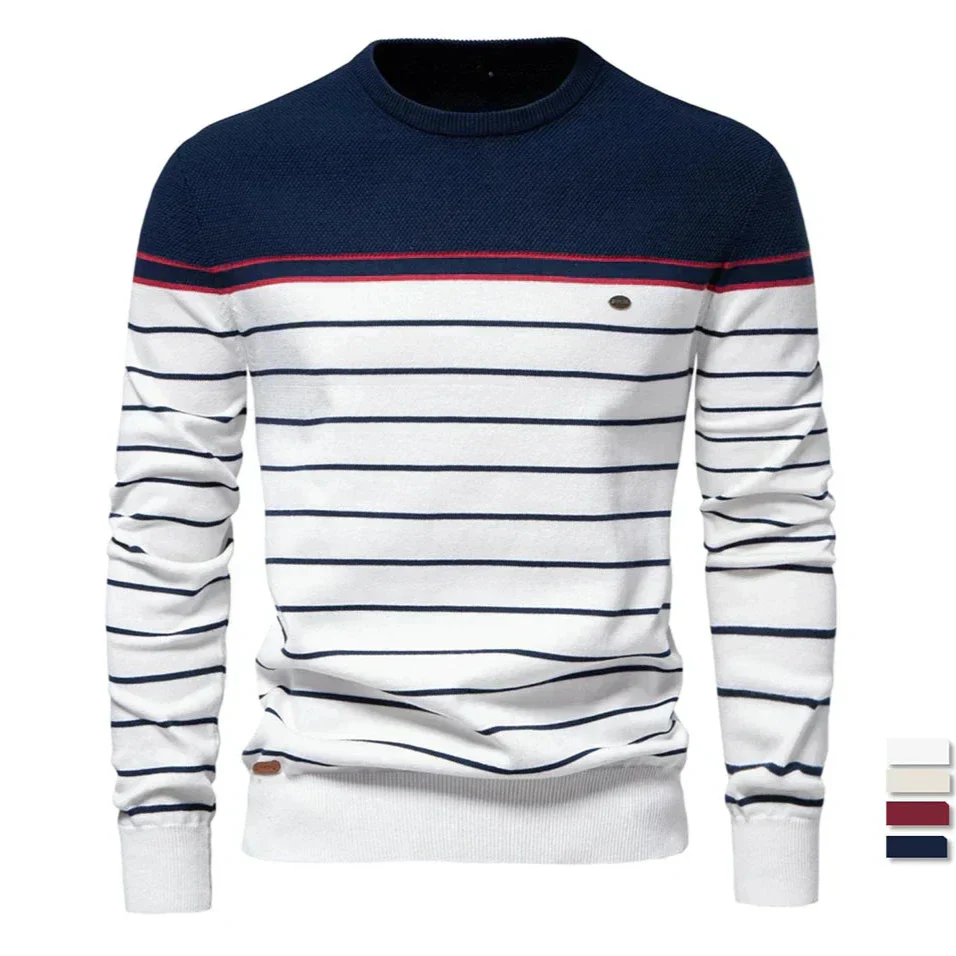 Ross® | Men'S Striped Cotton Sweater - Image 2