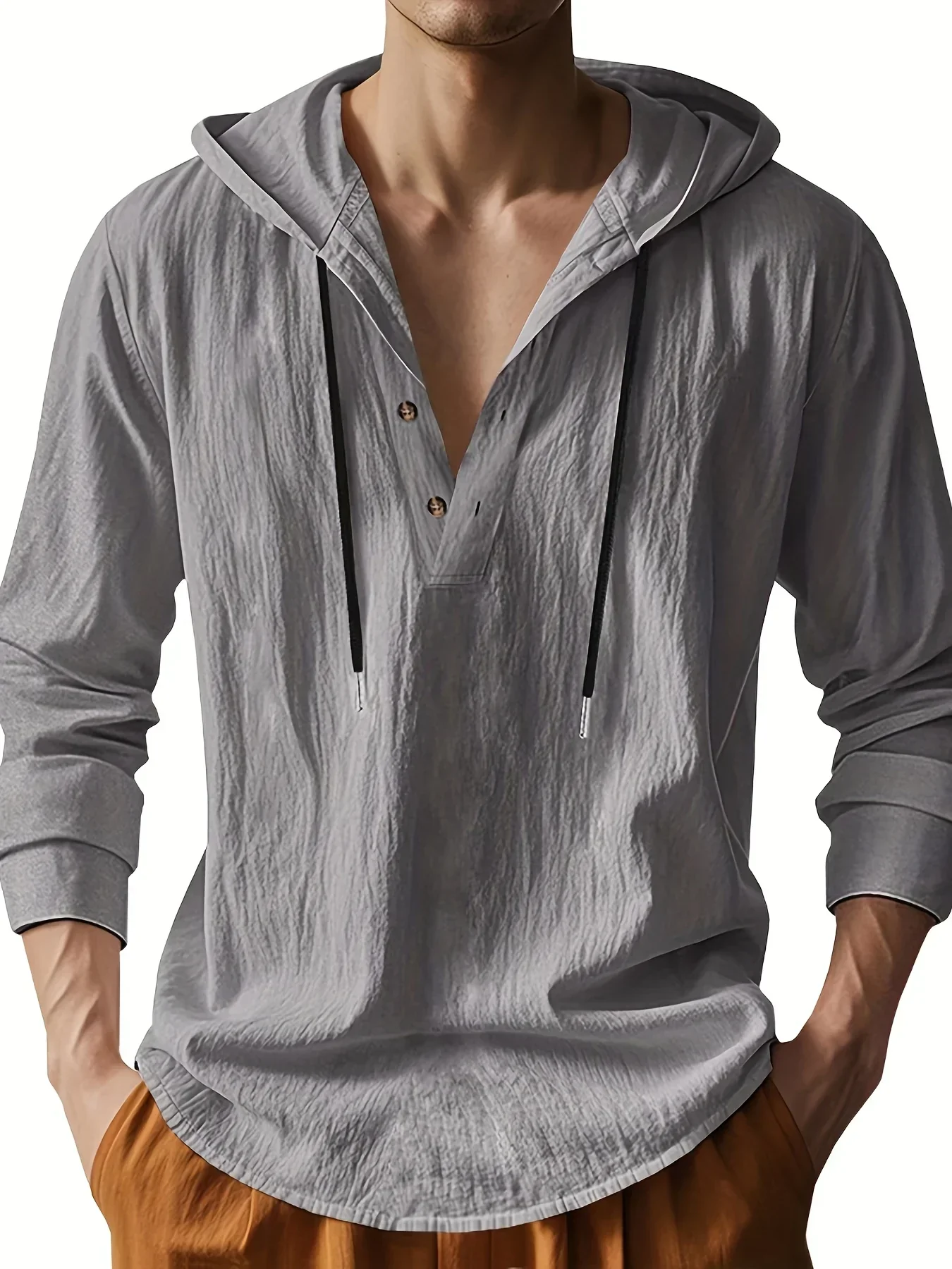 Ross | LUXURY LINEN SHIRT WITH HOOD - Image 2