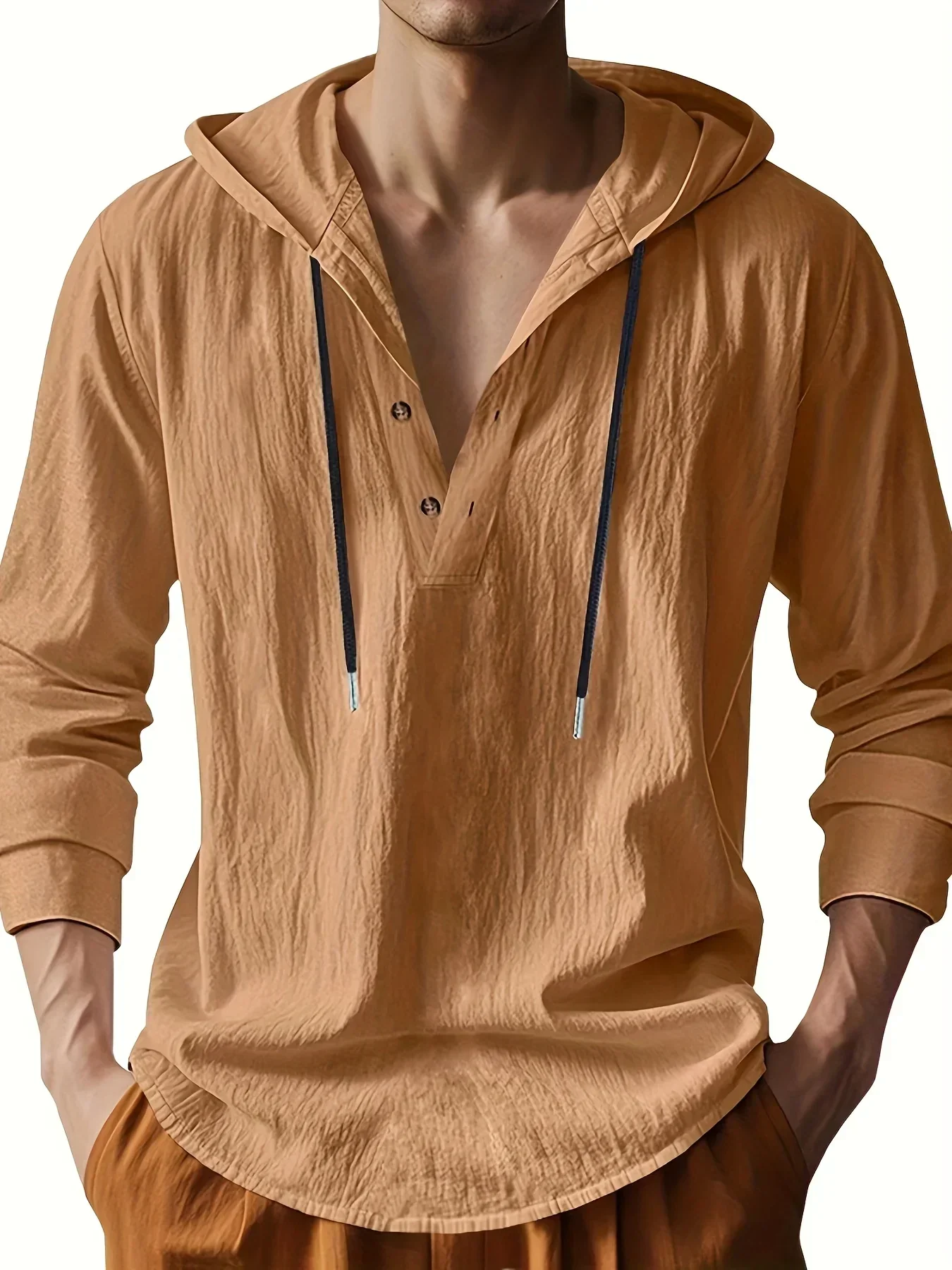 Ross | LUXURY LINEN SHIRT WITH HOOD - Image 3