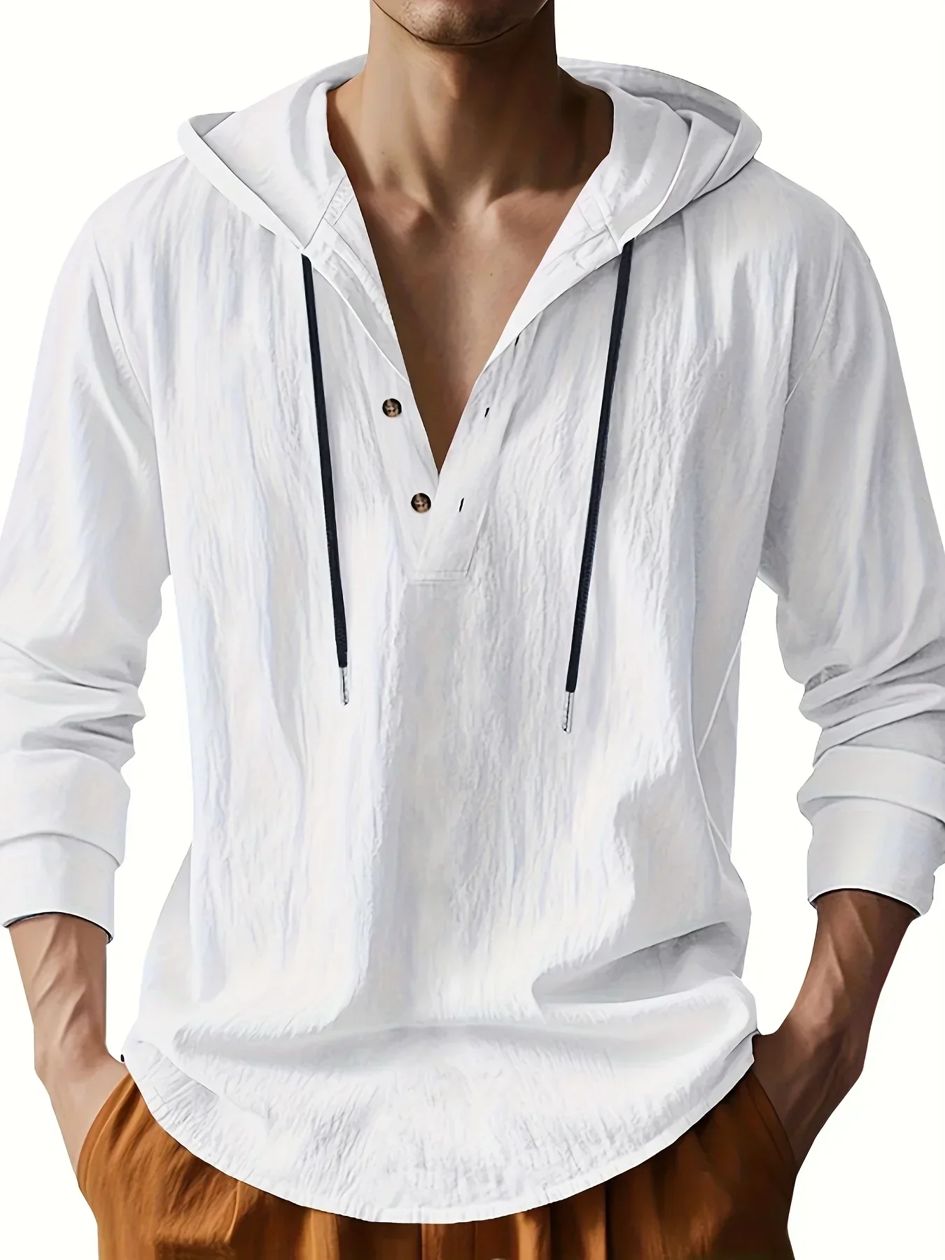 Ross | LUXURY LINEN SHIRT WITH HOOD - Image 4