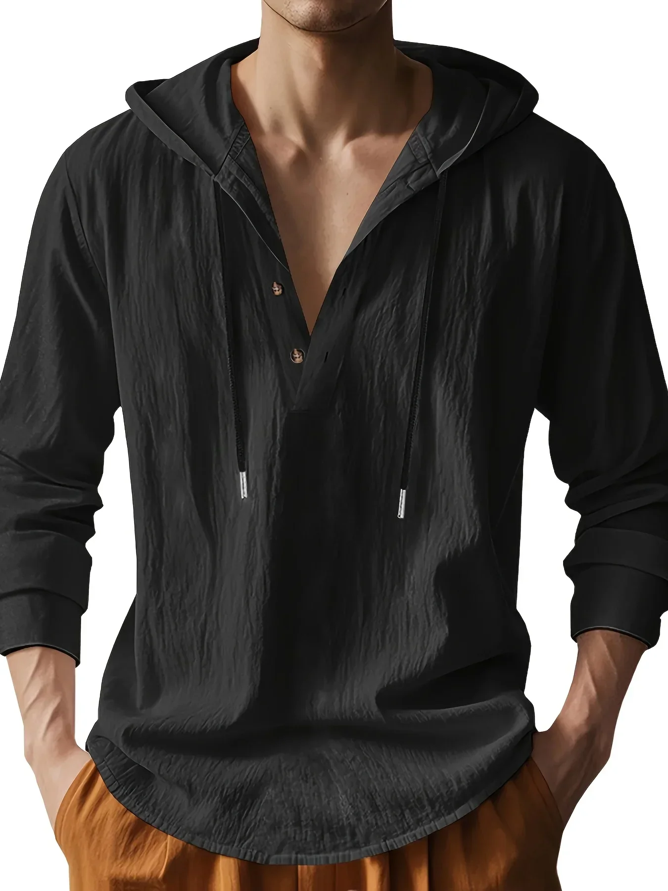 Ross | LUXURY LINEN SHIRT WITH HOOD - Image 7