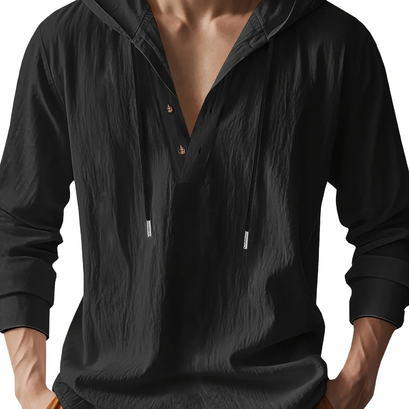 Ross | LUXURY LINEN SHIRT WITH HOOD - Image 8