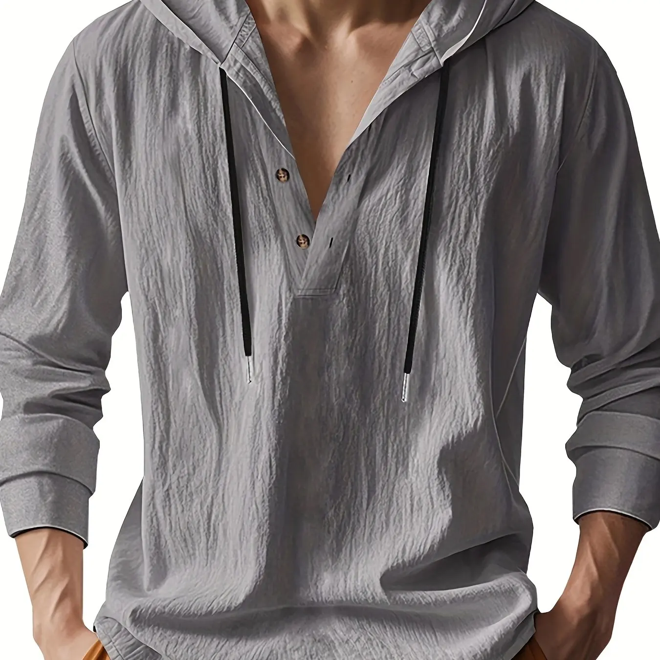 Ross | LUXURY LINEN SHIRT WITH HOOD - Image 9