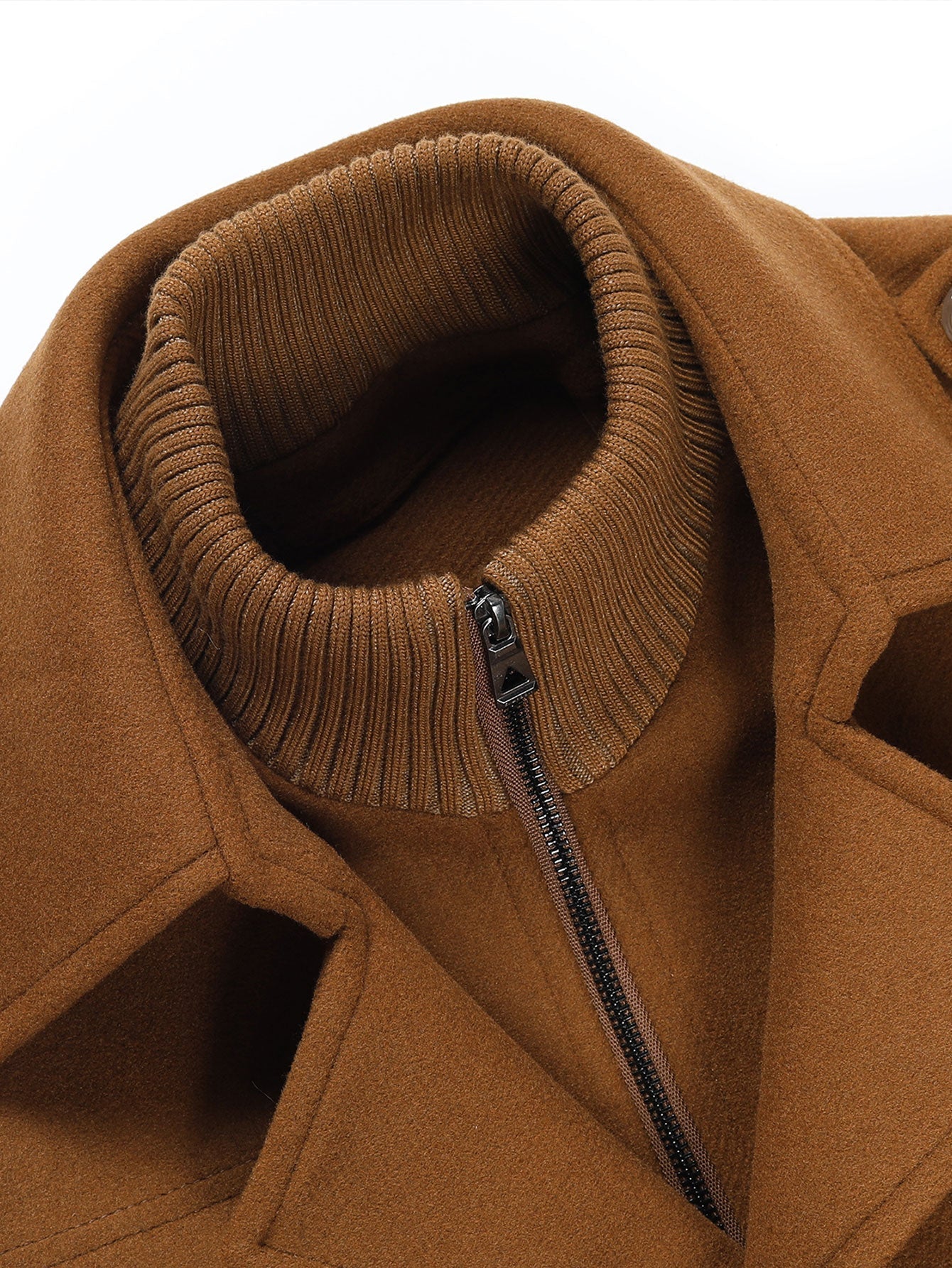 Rowan | Double Layer Detachable Neck Woolen Coat - Image 7