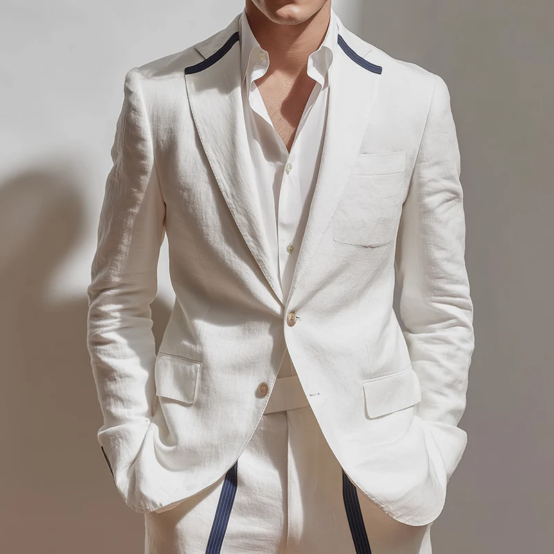 Ruben | Men'S Vintage Casual Cotton And Linen Elegant Blazer - Image 2