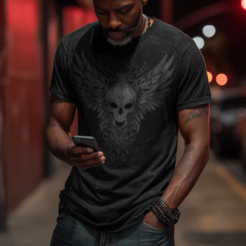 Rudolph | Men'S Summer Fashion Street Print Polyester Blend Short-Sleeved T-Shirt - Image 2