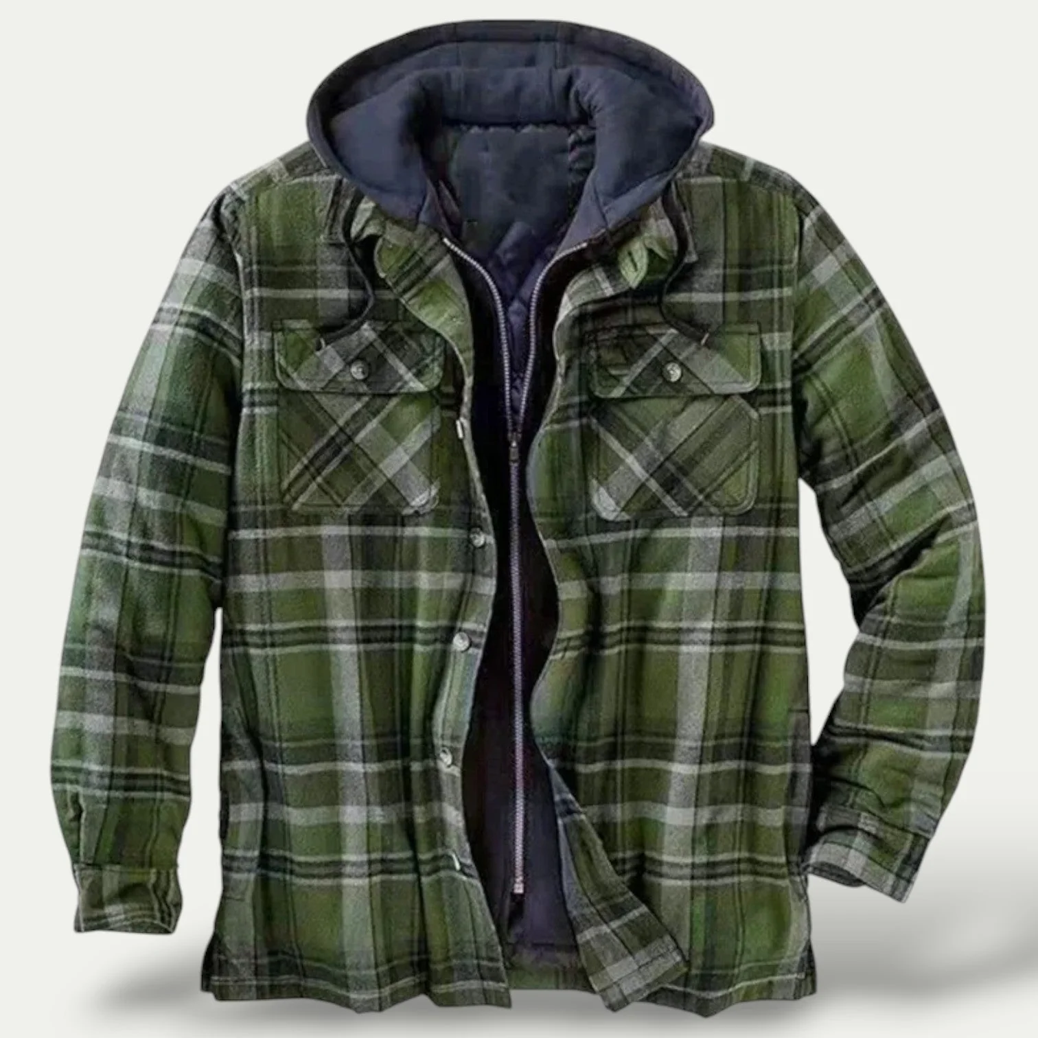 Rufo | Warm fleece jacket in a checked pattern - Image 3