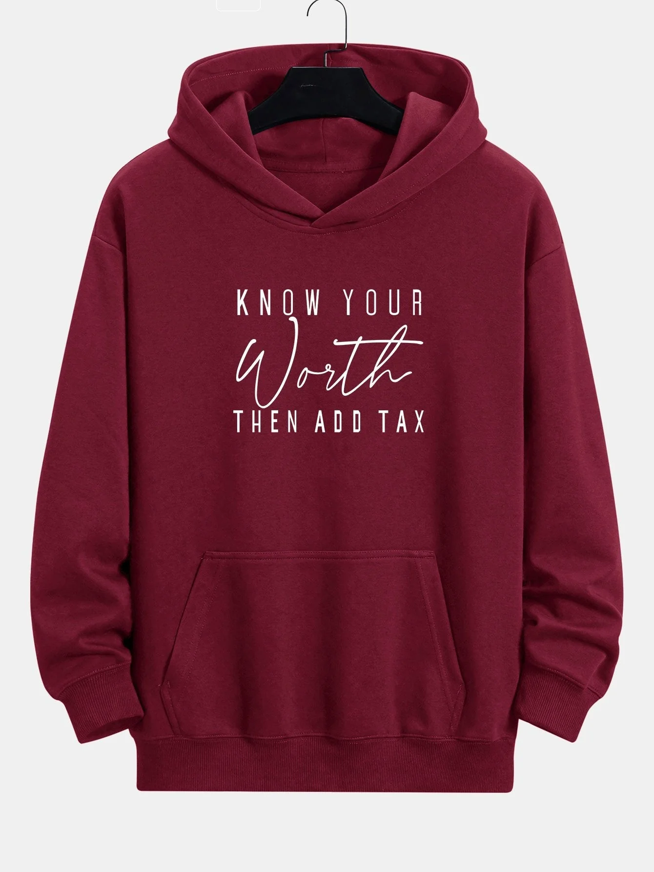 Rufus | Slogan Print Relax Fit Hoodie - Image 8