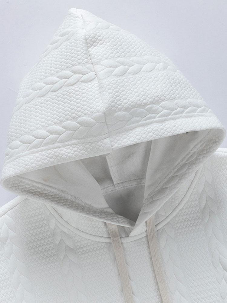 Russell | Relax Fit Wheat Jacquard Hoodie - Image 3