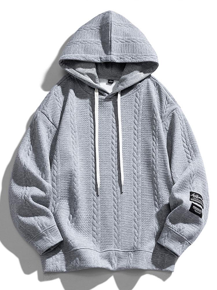 Russell | Relax Fit Wheat Jacquard Hoodie - Image 7