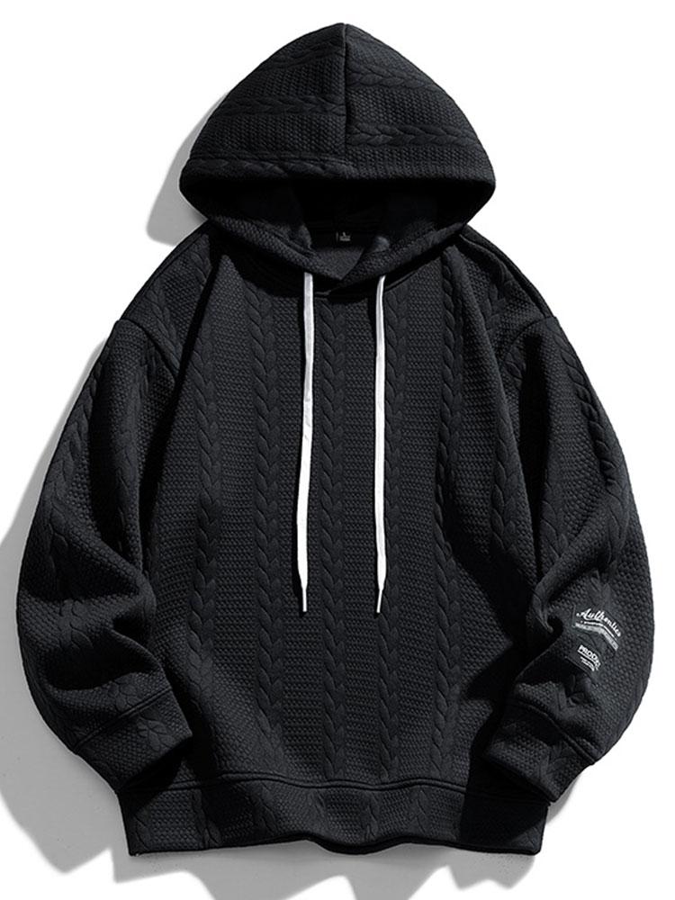 Russell | Relax Fit Wheat Jacquard Hoodie - Image 9