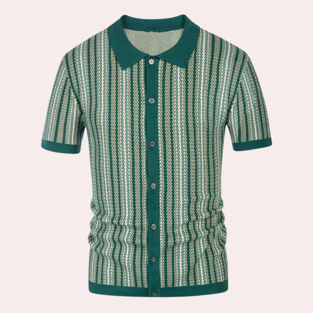 Ryan® | Men's Striped Knit Shirt - Image 2