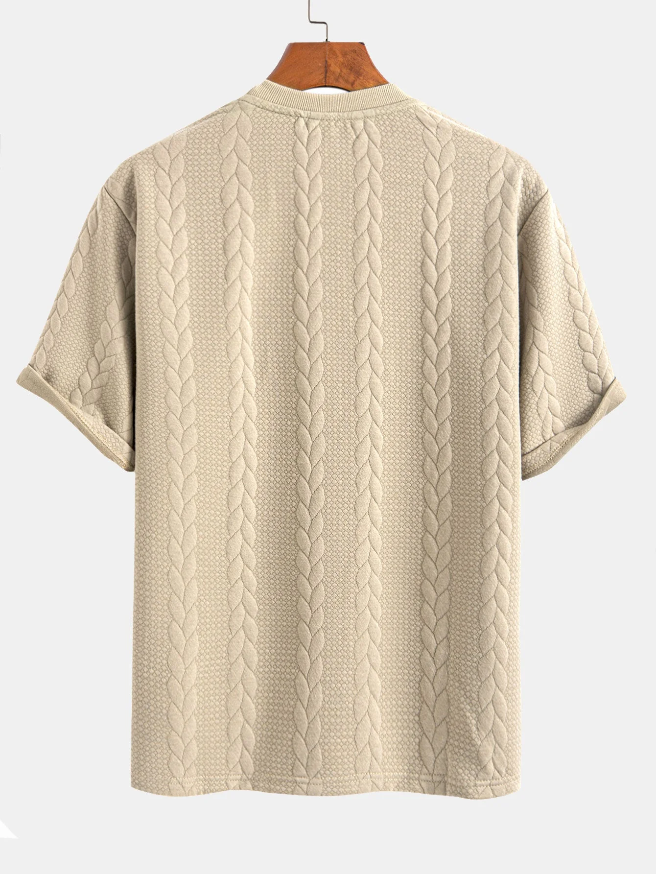Ryan® | Relax Fit Mid-Length Sleeve Twist Jacquard T-Shirt & Shorts - Image 10