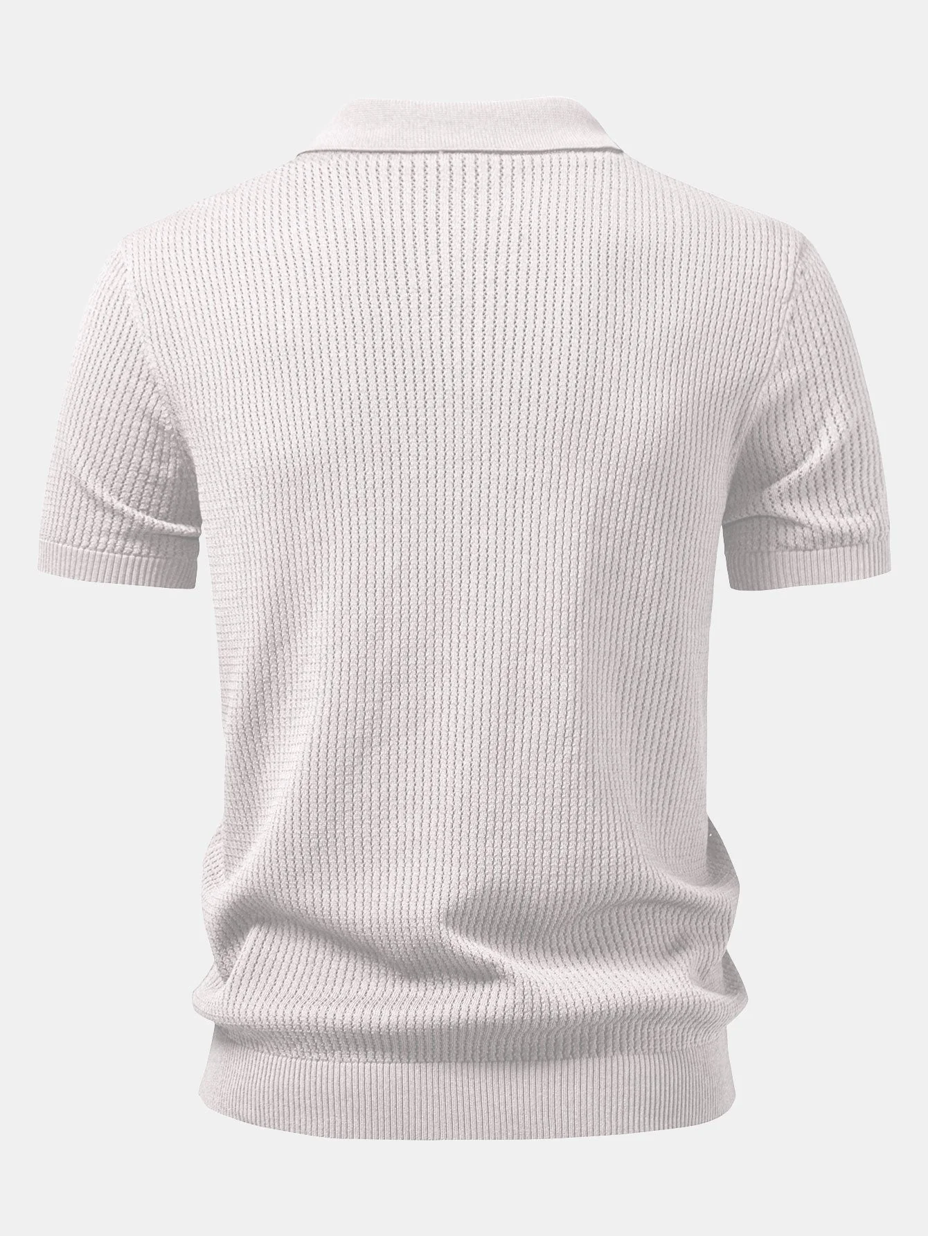 Ryan | Textured Crochet Knitted Polo Shirt - Image 11