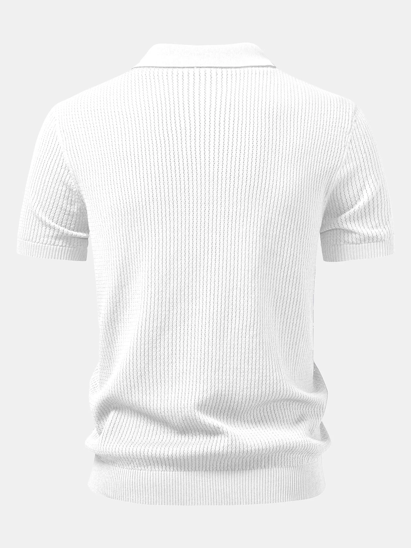 Ryan | Textured Crochet Knitted Polo Shirt - Image 13