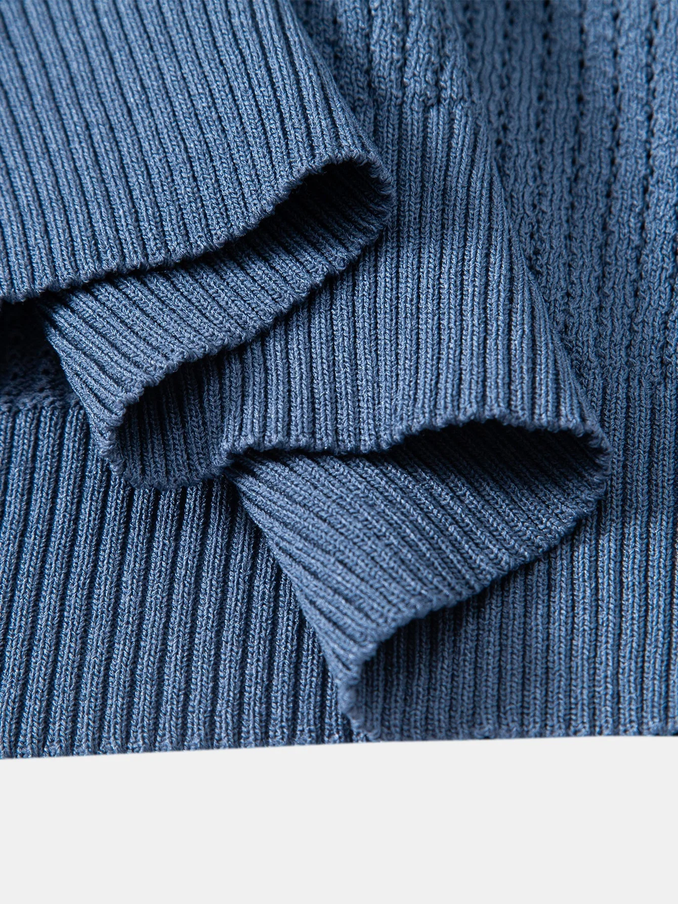 Ryan | Textured Crochet Knitted Polo Shirt - Image 5