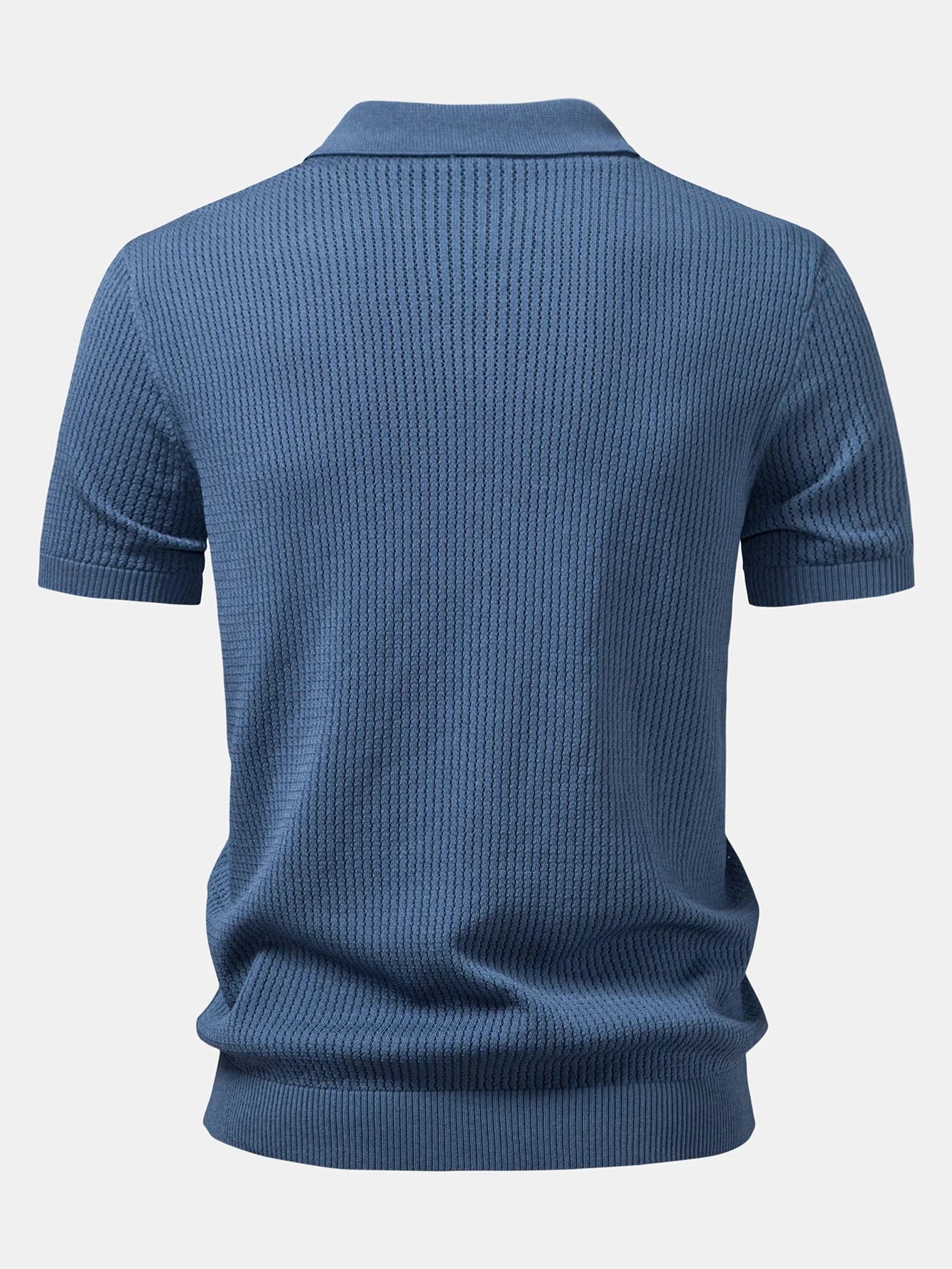 Ryan | Textured Crochet Knitted Polo Shirt - Image 7