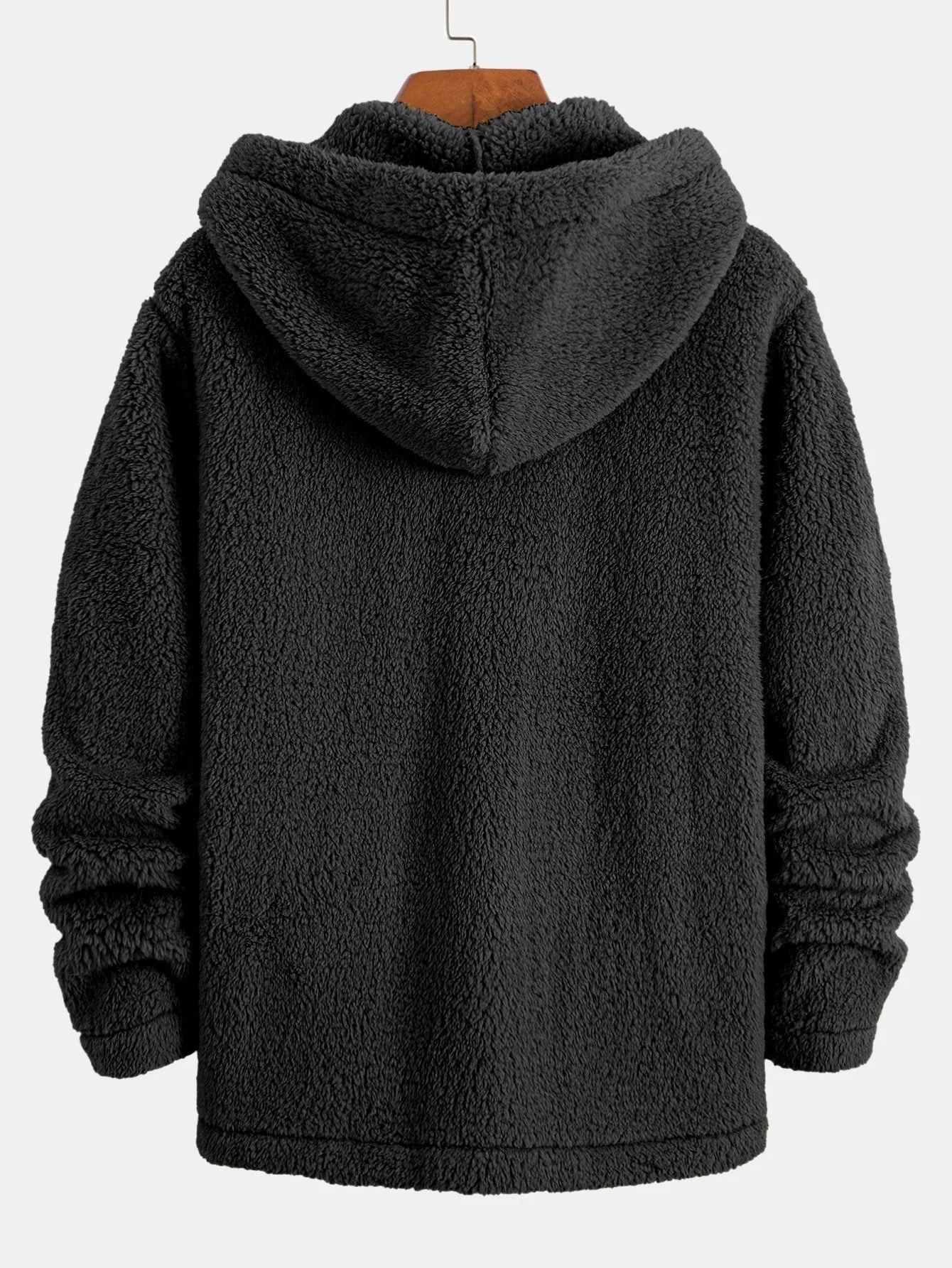 Ryder | Teddy Fleece Button Up Hooded Coat - Image 6