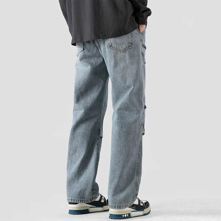 Sal® | Washed Cargo Denim Pants - Image 10