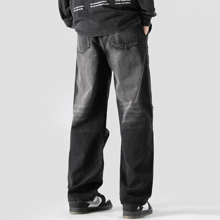 Sal® | Washed Cargo Denim Pants - Image 3