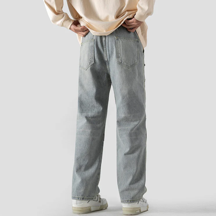 Sal® | Washed Cargo Denim Pants - Image 7